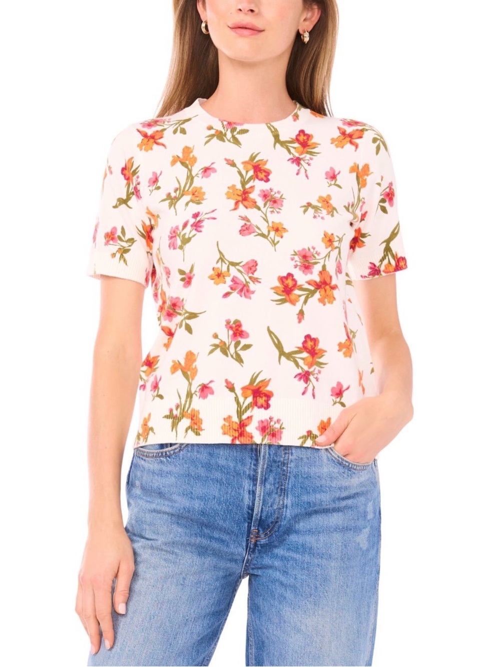 Vince Camuto Short Sleeve Sweater